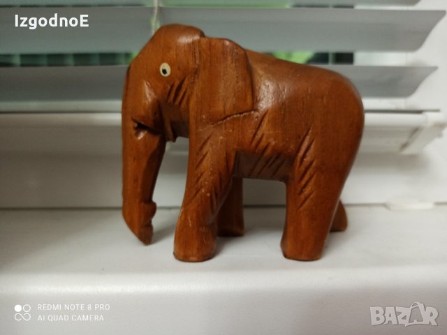 Дървен слон, снимка 3 - Декорация за дома - 35128852