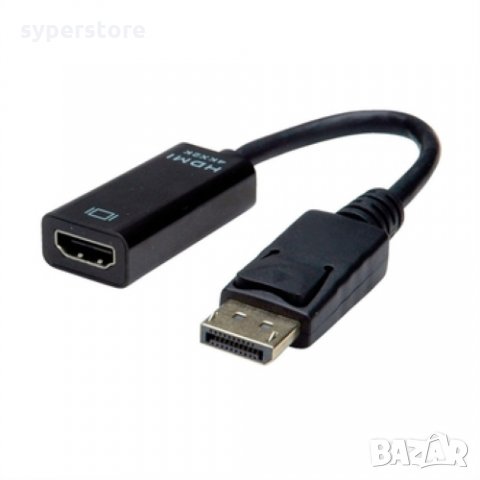 Преходник от DP M към HDMI F Digital One SP01203 Адаптер DP to HDMI F 4K, снимка 2 - Кабели и адаптери - 31335116