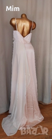 Италианска официална ,дълга,розова рокля , снимка 2 - Рокли - 51601198