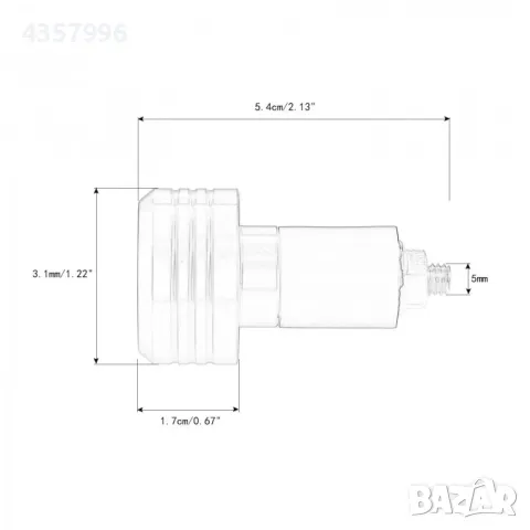Универсални тапи за мотоциклет РА558, 2бр, Черен, Червен, Сив и син, снимка 2 - Аксесоари и консумативи - 49073498