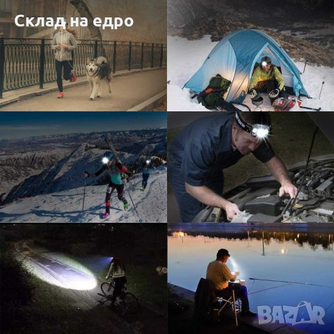 Професионален LED челник със сензор за движение KX201 фенер за глава, снимка 5 - Къмпинг осветление - 30431577