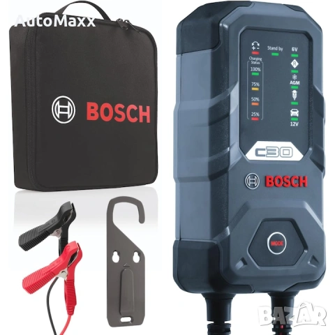 Токоизправител за акумулатор Bosch C30 6V 12V 3,8A , снимка 3 - Аксесоари и консумативи - 53355727