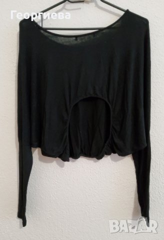 Комплект панталон и блуза от вискоза в черно, снимка 11 - Комплекти - 37894355
