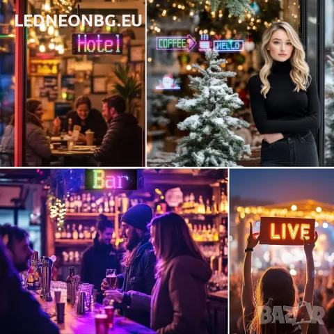 LED екран за витрина на магазин ►течаща информация, рекламни съобщения с анимация, работно време, снимка 2 - Рекламни табели - 49670617