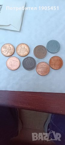 Цент.САЩ.Индиански,Линкълн.Включително и стоманени от 1943г.И юбилейни те от 2009г.