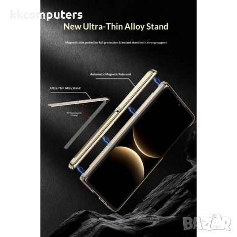 GKK магнитен калъф за Huawei Mate X7 с двойна ос на пантата и стойка, протектор, 3 цвята, снимка 4 - Калъфи, кейсове - 53111172