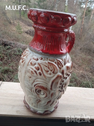 Керамична ваза W.Germany 1970.Уникална, снимка 10 - Антикварни и старинни предмети - 54013319