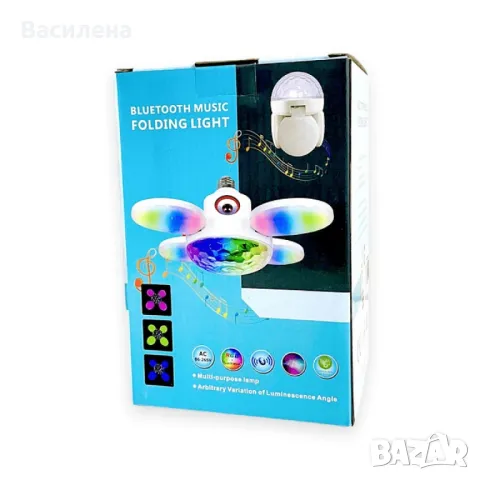 Смарт диско лампа с RGB LED и Bluetooth високоговорител, снимка 1 - Друга електроника - 48572382