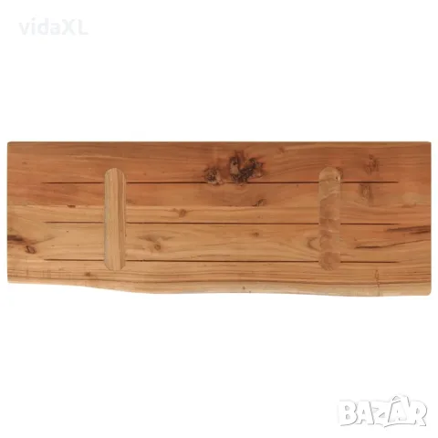 vidaXL Стенен рафт, 70x30x3,8 см, правоъгълен, масив акация, жив ръб, снимка 5 - Етажерки - 56147308