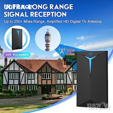 Нова вътрешна телевизионна антена HDTV 4K 1080P Ultra телевизия дом, снимка 2 - Друга електроника - 49658079