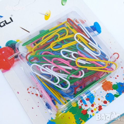 3026 Цветни кламери, 30 броя, снимка 2 - Ученически пособия, канцеларски материали - 37818419