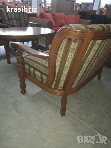 К-т Масивен Диван-Двойка с 2 фотьойла и маса , снимка 14 - Дивани и мека мебел - 34935509