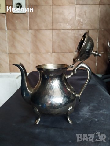 посребрена месингова каничка , снимка 3 - Антикварни и старинни предмети - 29308028
