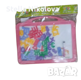 Детска двулицева дъска с български букви и цифри, снимка 2 - Образователни игри - 37504281