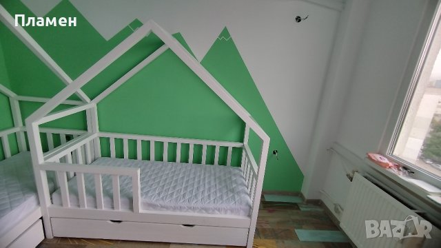 Детско легло тип къщичка Монтесори , снимка 2 - Мебели за детската стая - 42798202