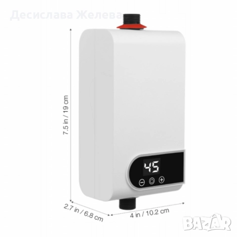 Проточен бойлер 3500W с дигитален дисплей – Моментална топла вода без чакане НОВО, снимка 4 - Бойлери - 52743235