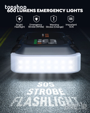 Чисто нов Buture beta04 Jump Starter джъмп стартер 6000A на 27000 mah капацитет, бустер, стартер , снимка 6 - Аксесоари и консумативи - 52710191