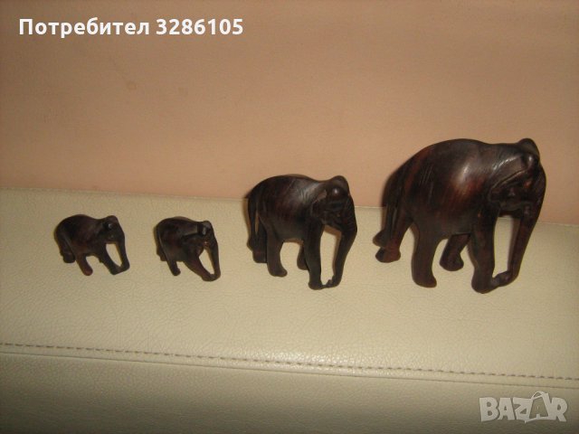 семейство слонове от африканско дърво