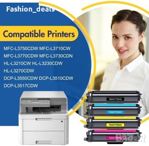 Нов Комплект Тонери TN-243CMYK за принтер Brother Ярки Цветове Дълъг Живот, снимка 3 - Други - 42832960