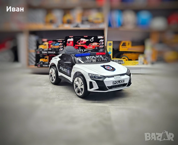 ТОП ЦЕНА!НОВО!Акумулаторна кола AUDI POLICE с 12V батерия,EVA ГУМИ,USB, снимка 3 - Коли, камиони, мотори, писти - 51372689