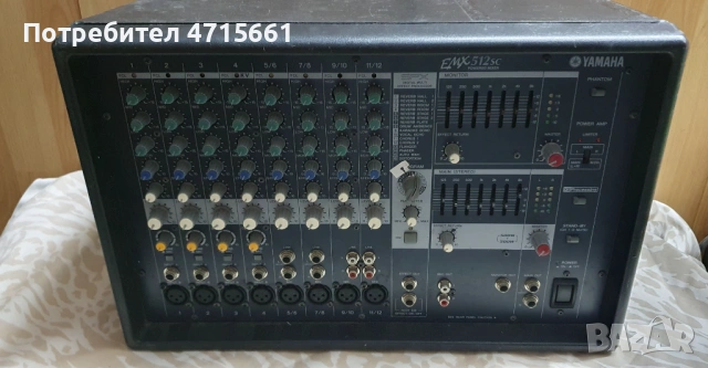Yamaha EMX512 12 канален миксер със стъпало НЕработещ, снимка 2 - Ресийвъри, усилватели, смесителни пултове - 53180709