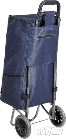 Пазарска Количка Amazon Basics B07VVPYTL1 – Лека, Сгъваема, Здрава, Синя!, снимка 2 - Други стоки за дома - 52654316