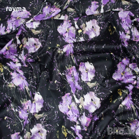 -40% Плат италиански памучен еластичен поплин принт цветя, снимка 6 - Рокли - 50896519