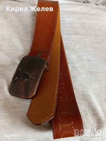 Стилен мъжки кожен колан TRUSSARDI JEANS модерен дизайн 46923, снимка 6 - Колани - 51892722