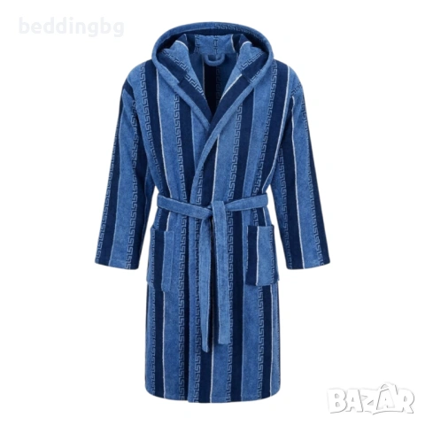 ​🔝 Мъжки халат "Яна" Панагюрище – 100% Памук (S до 3XL)