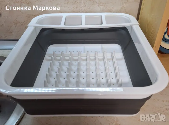 Силиконов нов сушилник за съдове, снимка 2 - Форми - 49614123