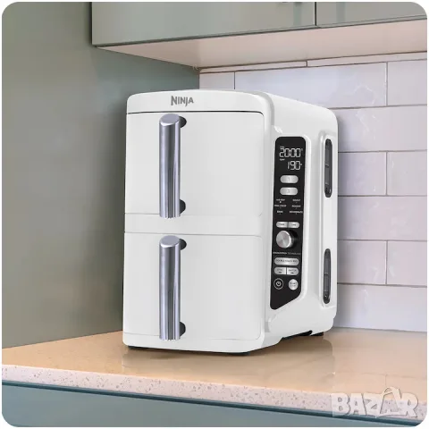 Еър Фрайър Ninja Double Stack XL SL400EUWH, 2470W, 9.5 л, снимка 4 - Фритюрници - 55979488