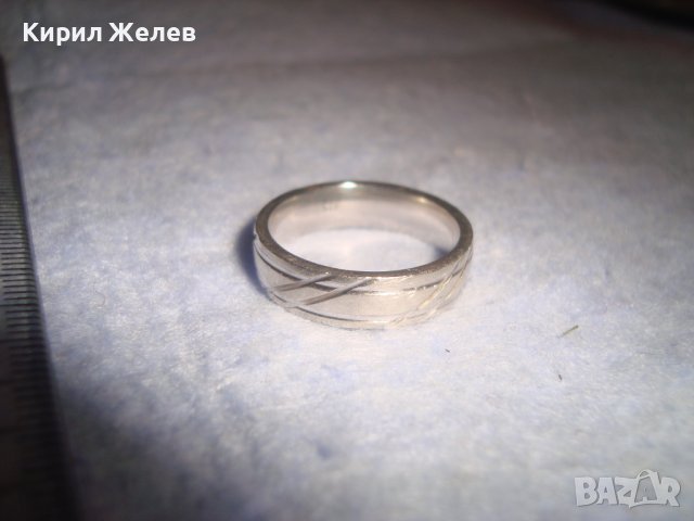 ПРЕКРАСЕН СРЕБЪРЕН ФЕШЪН АРТ ПРЪСТЕН СРЕБРО 925 с БЯЛА ПОЗЛАТА РЪЧНО ОРНАМЕНТИРАН Тип ХАЛКА 27163, снимка 16 - Пръстени - 36829429