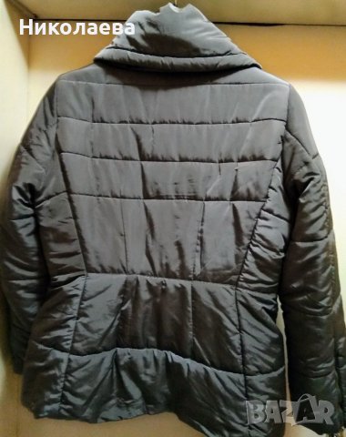 Сива шуба с голяма яка "flame",XL, снимка 3 - Якета - 38184030