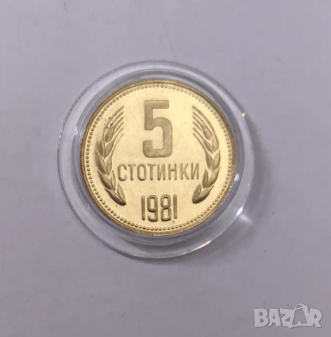 5 стотинки 1981 година - Мат-гланц / Proof, снимка 5 - Нумизматика и бонистика - 51285438