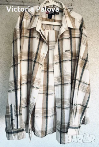 НОВА Карирана Риза Chaps Ralph Lauren | Винтидж Уникат от 90-те (Размер XL/2XL), снимка 2 - Ризи - 55967184