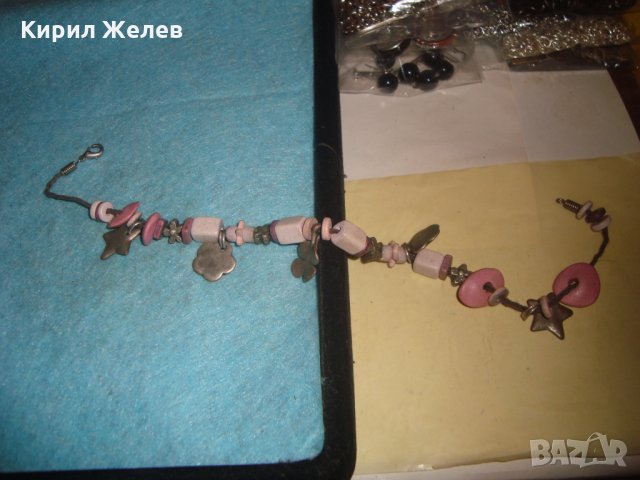 АРТ ЦВЕТНА КЕРАМИКА и ПОСРЕБРЕНИ ФИГУРАЛНО ВИСУЛКИ ХЕНД-МЕЙД КОЛИЕ ГЕРДАНЧЕ 26440, снимка 5 - Колиета, медальони, синджири - 34983827