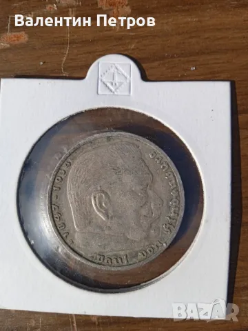 5 дойче марки 3 райх 1936г., снимка 2 - Нумизматика и бонистика - 50280377