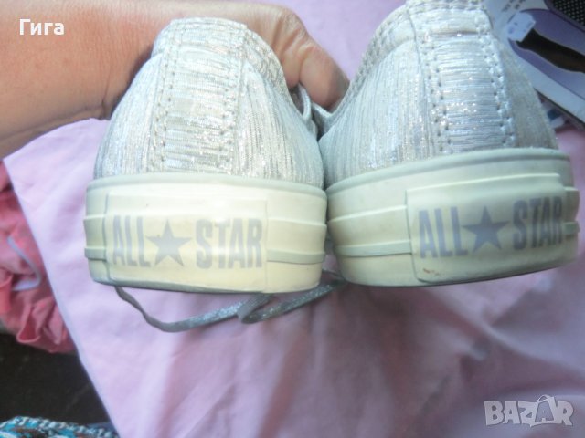 сребърни Converse 39, снимка 3 - Кецове - 37666464