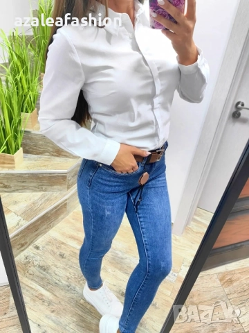 Вталена дамска риза, снимка 3 - Ризи - 51689158