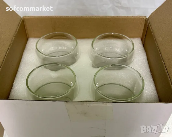 4 бр. ALINK Bubble стъклени чаши със сламки (550 мл), снимка 7 - Чаши - 55941652