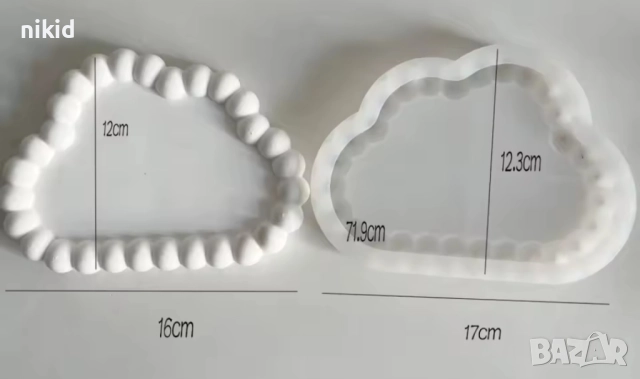 облак основа подложка поднос рамка пано сииконов молд с перли Bubble форма фондан шоколад гипс декор
