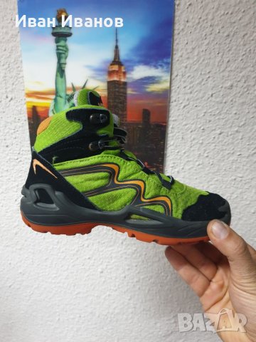 детски  туристически зимни обувки Lowa Innox Goretex Mid Junior номер 33, снимка 6 - Детски боти и ботуши - 38686000