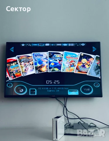 Хакнат Nintendo Wii + 3000 записани игри Нинтендо Хак ПЪЛЕН КОМПЛЕКТ, снимка 9 - Nintendo конзоли - 47514087