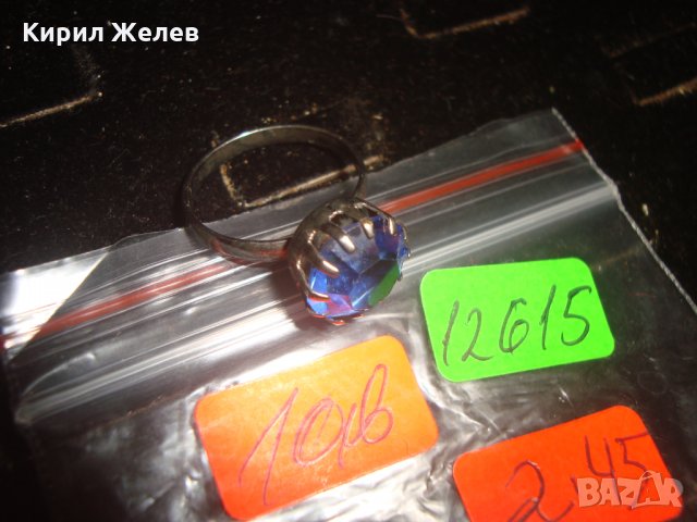 ПОСРЕБРЕН САПФИРЕН ПРЪСТЕН ВИНТИДЖ МОДЕЛ АРТ-ДЕКО СТИЛ 12615, снимка 3 - Пръстени - 31309328