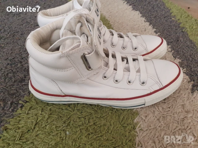 Уникални ретро кожени кецове Converse Унисекс, снимка 4 - Кецове - 51318879