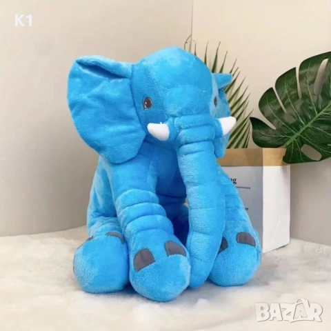 Голям плюшен Слон, 60см, Плюшена играчка Слонче, снимка 3 - Плюшени играчки - 51682443