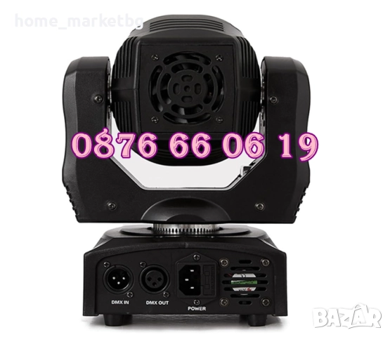 Дискотечен прожектор със 7 диода, прожектор движеща се глава, Moving Head с лазер, снимка 5 - Декорация за дома - 52776975