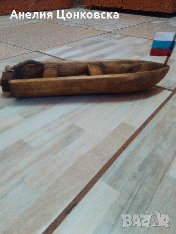 Голяма дървена лодка ръчна изработка, снимка 6 - Сувенири от дърво - 29240724