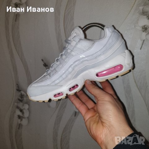 оригинални маратонки  NIKE AIR MAX 95 SE Pink White  номер 39, снимка 14 - Маратонки - 40672613