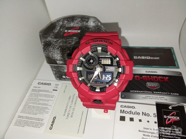 Casio G-Shock GA-700 Red Special Edition Мъжки водоустойчив спортен японски часовник червен
